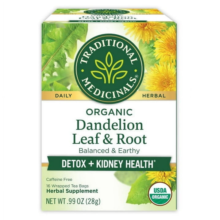 Traditional Medicinals Organic Dandelion Leaf and Root Tea, 16 Tea Bags